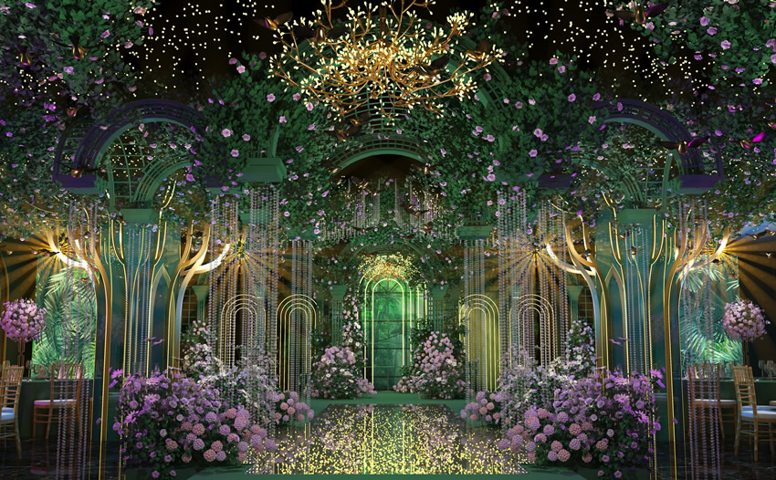 吐鲁番奇妙森林婚礼堂效果展示